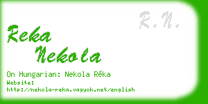 reka nekola business card