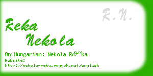 reka nekola business card